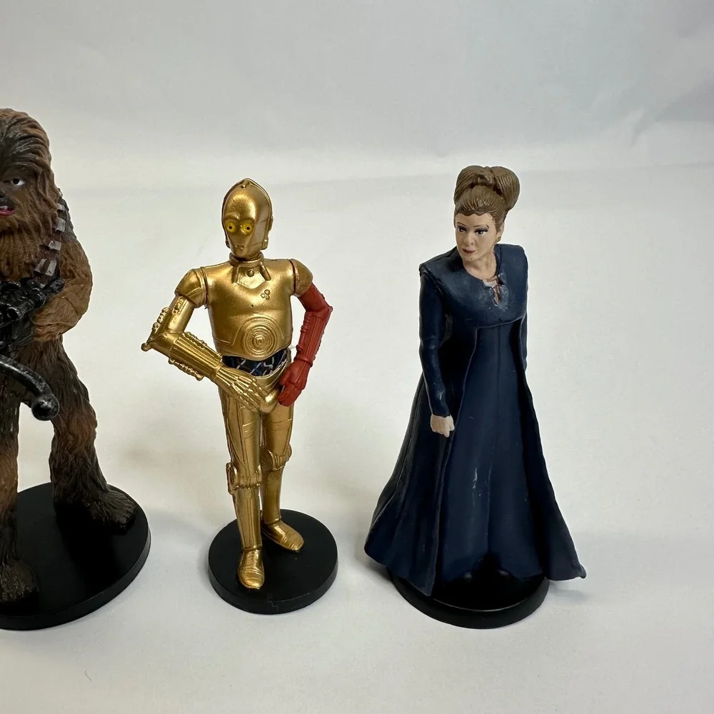 Star Wars Disney Store Figure Set BB-8 Poe‎ Chewbacca C-3PO Leia 5 PVC Piece Lot
